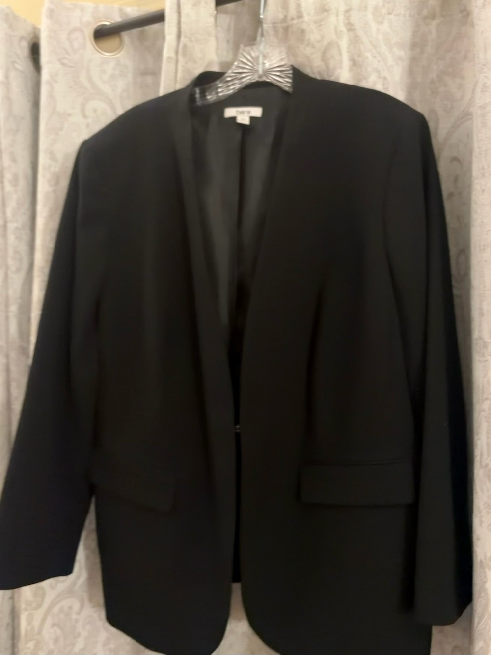Women’s plus Bar III Black Open-Front Blazer size 2x worn twice career wear - Picture 3 of 12